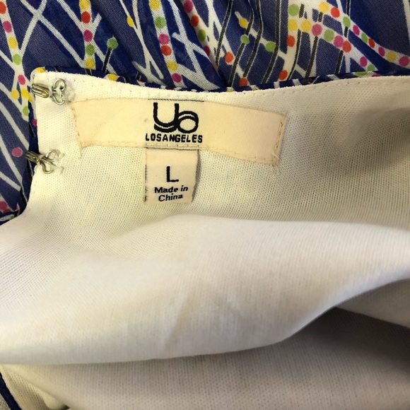 YA Los Angeles High Low Blue Printed Dress - Picture 5 of 6